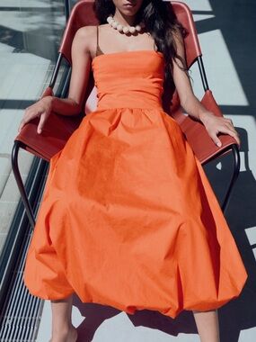 Mango Strapless Balloon Dress